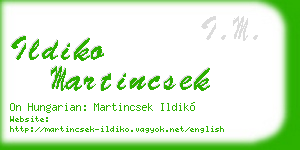 ildiko martincsek business card
